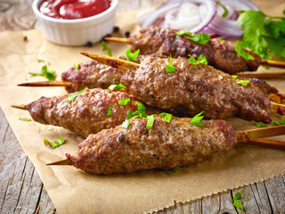 grilled minced meat skewers