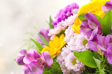 Bouquet of bright beautiful flowers