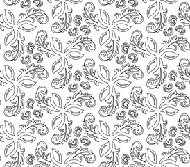Fototapeta premium Floral Fine Seamless Vector Pattern