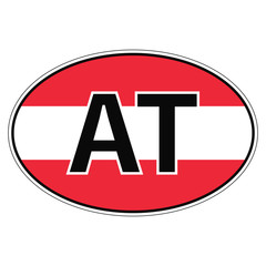 Sticker on car, flag Austria