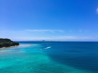 Blue sea from Sesoko Bridge