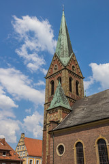 Fototapeta premium Tower of the Bonifatius church in Lingen