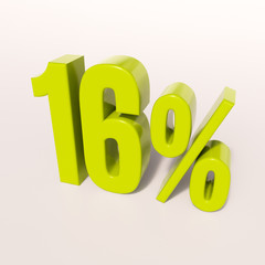 Percentage sign, 16 percent
