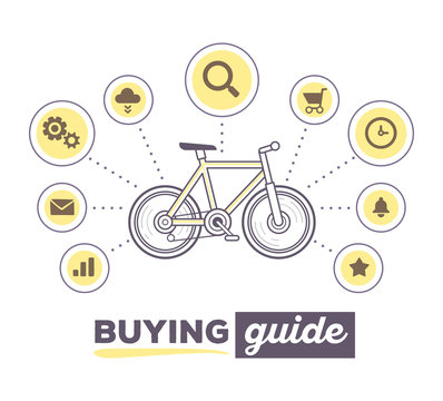 Vector illustration creative infographic of sport bicycle with i