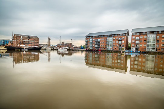 Gloucester Docks at sunset