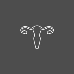 Vector uterus outline icon