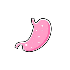 Flat vector human stomach icon