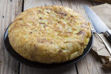 Omelette of potatoes (typical spanish)