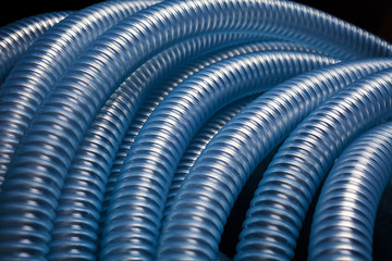 blue plastic  hose