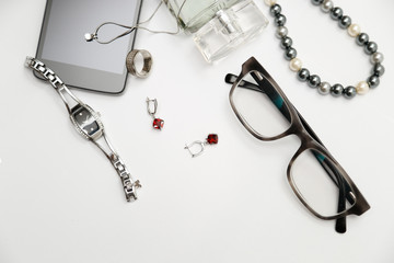 Collection of business woman accessories
