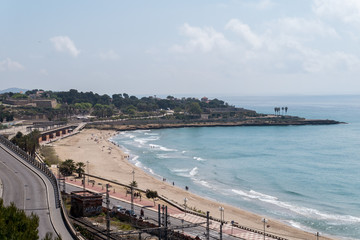 Fototapeta na wymiar Blick über die östliche Küste von Tarragona - Costa Daurada