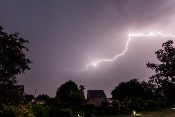 Blitzeinschlag beim Gewitter
