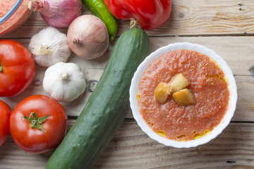 Gazpacho typical food spanish