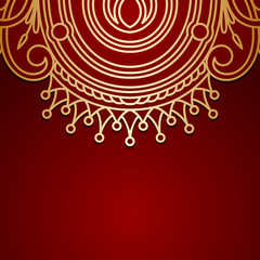 Vector background with gold vintage pattern.