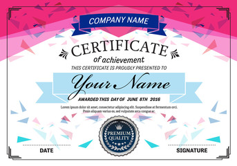 Fototapeta premium Certificate Diploma vector illustration template design