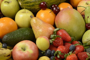 Bodegón de frutas variadas