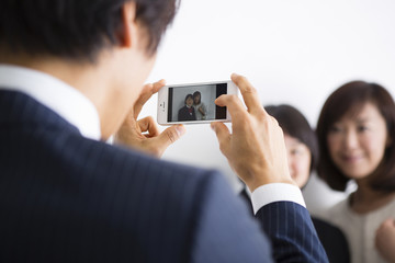 Fototapeta premium 家族写真の撮影