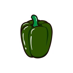 Green paprika vector