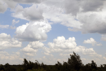 The sky and clouds on the sky