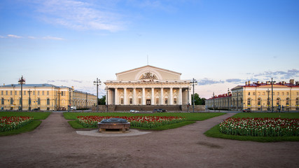 Здание Биржы, утро нового дня, Санкт-Петербург