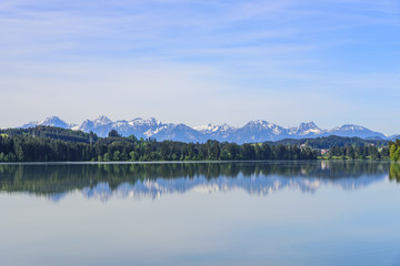 Lechstausee am Alpenrand
