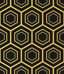 Honeycomb pattern vector, seamless hexagons pattern vector