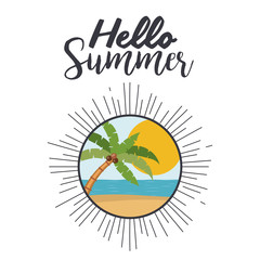 Tropical summer landscape design 