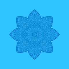 Blue background with abstract shape