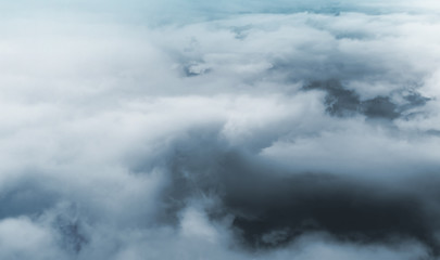 Dark sky with stormy clouds, background