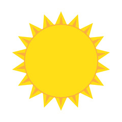 sun vector illustration in yellow part one