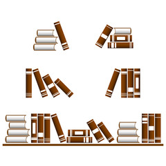 Vector books icons.