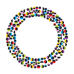 abstract colorful circle background vector illustration