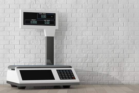 Electronic Scales for weighing Food. 3d Rendering