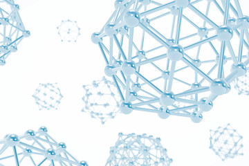 Science Abstract Molecules. 3d Rendering