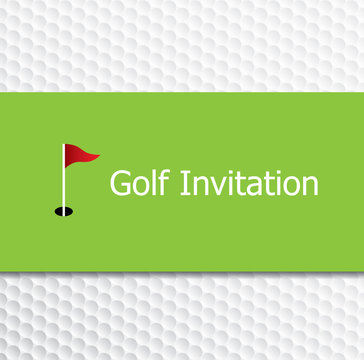 Golf invitation flyer card