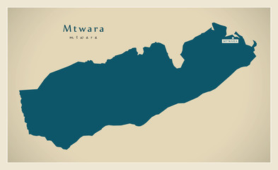 Modern Map - Mtwara TZ