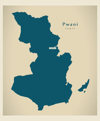 Modern Map - Pwani TZ