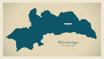 Modern Map - Shinyanga TZ