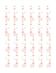 Llama Minimalistic set of vector elements isolated and totally editable.Pretty wildlife llamas vector clipart.Alpaca