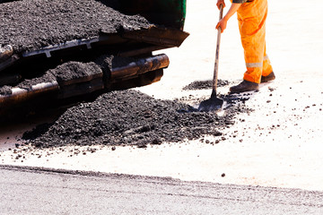 asphalting of the road