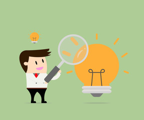 Research and analytics idea.Business concept cartoon illustratio