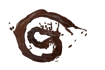 渦を巻く液体のイラストCG