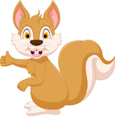 funny squirrel cartoon posing