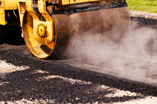 asphalting of the road