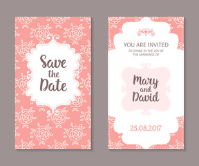 Romantic vector cards template
