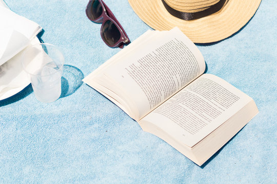 A relaxed day on the beach with a book
