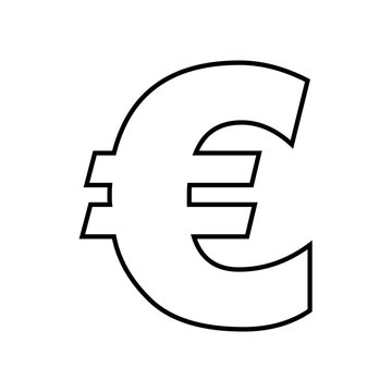 euro symbol isolated icon design