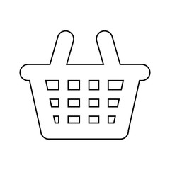 shopping basket isolated icon design