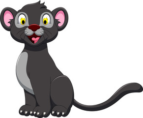 cute black panther cartoon for you design