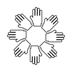 Obraz premium hands symbol diversity isolated icon design